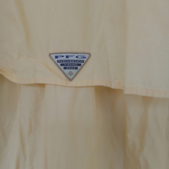 Men's Columbia Performance Fishing Gear Butter Yellow Vented Shirt Size XL PFG - Picture 8 of 8